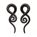 Black Glass Spiral Tapers at Spencer's