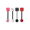 Multi-Pack Multi-Color Dice Barbells 4 Pack - 14 Gauge at Spencer's