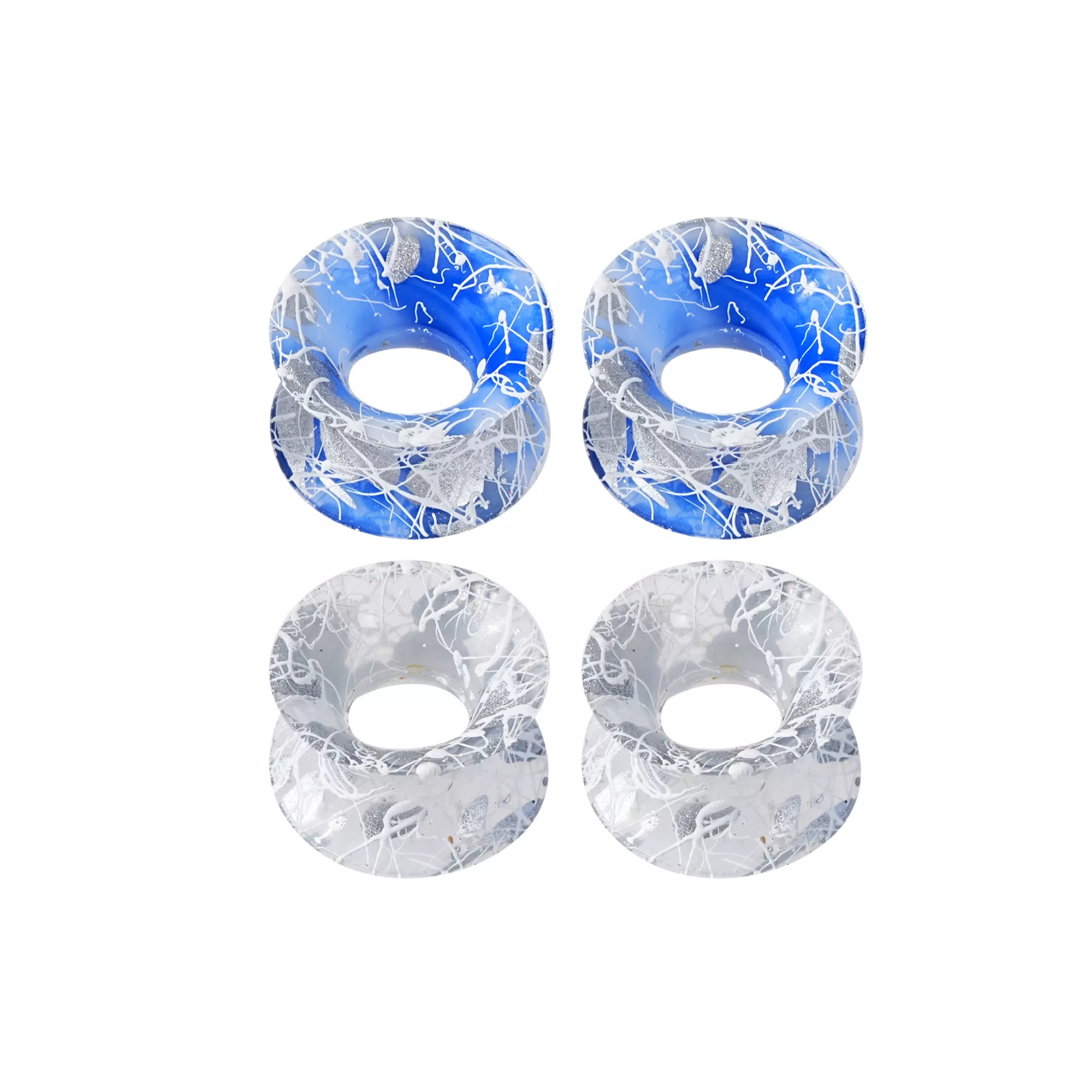 Multi-Pack Blue and Silver Marble Patternn Tunnels - 2 Pairs at Spencer's