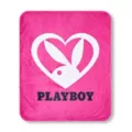 Playboy Bunny Pink Heart Reversible Fleece Blanket at Spencer's