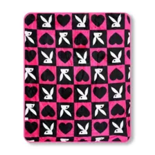 Playboy Bunny Pink Heart Reversible Fleece Blanket at Spencer's