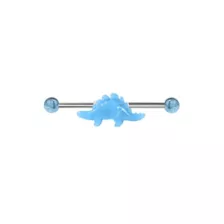Glow in the Dark Stegosaurus Industrial Barbell - 14 Gauge at Spencer's