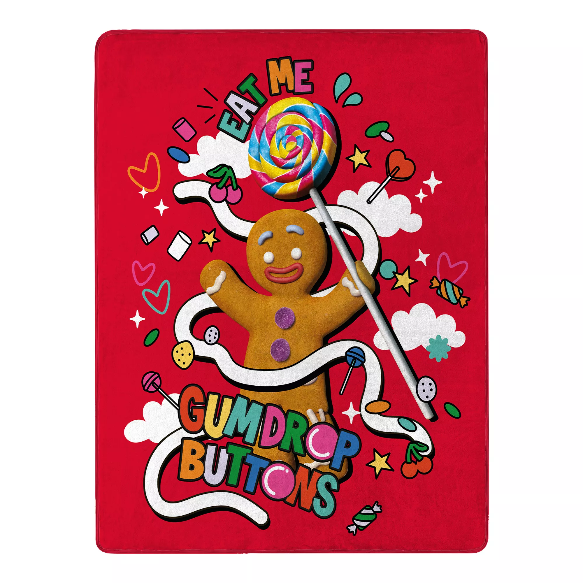 Shrek Eat Me Gumdrops Fleece Blanket at Spencer's