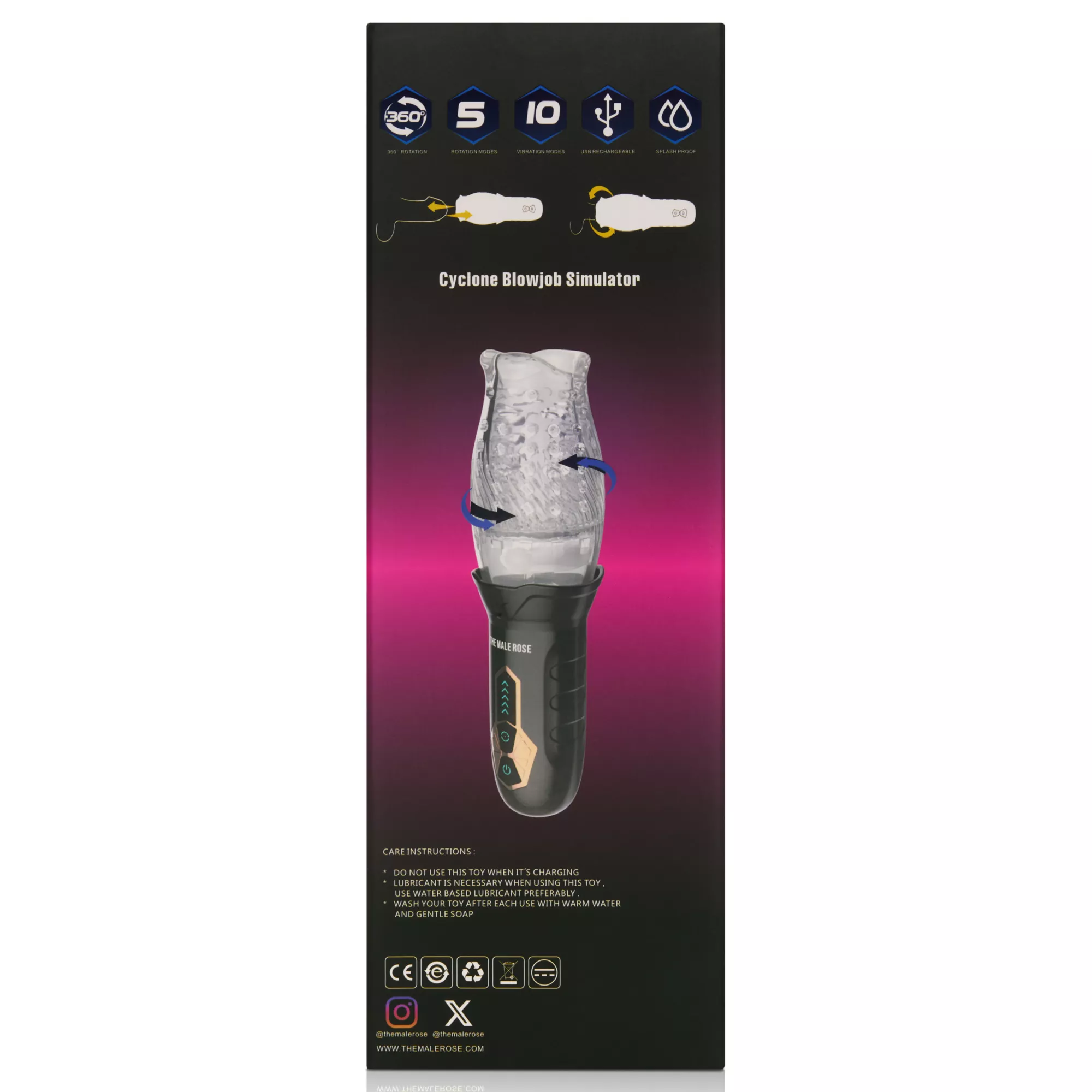 The Male Rose Oral Sex Stroker at Spencer's