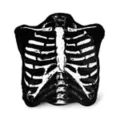 Black Skeleton Ribcage Pillow at Spencer's