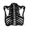 Black Skeleton Ribcage Pillow at Spencer's