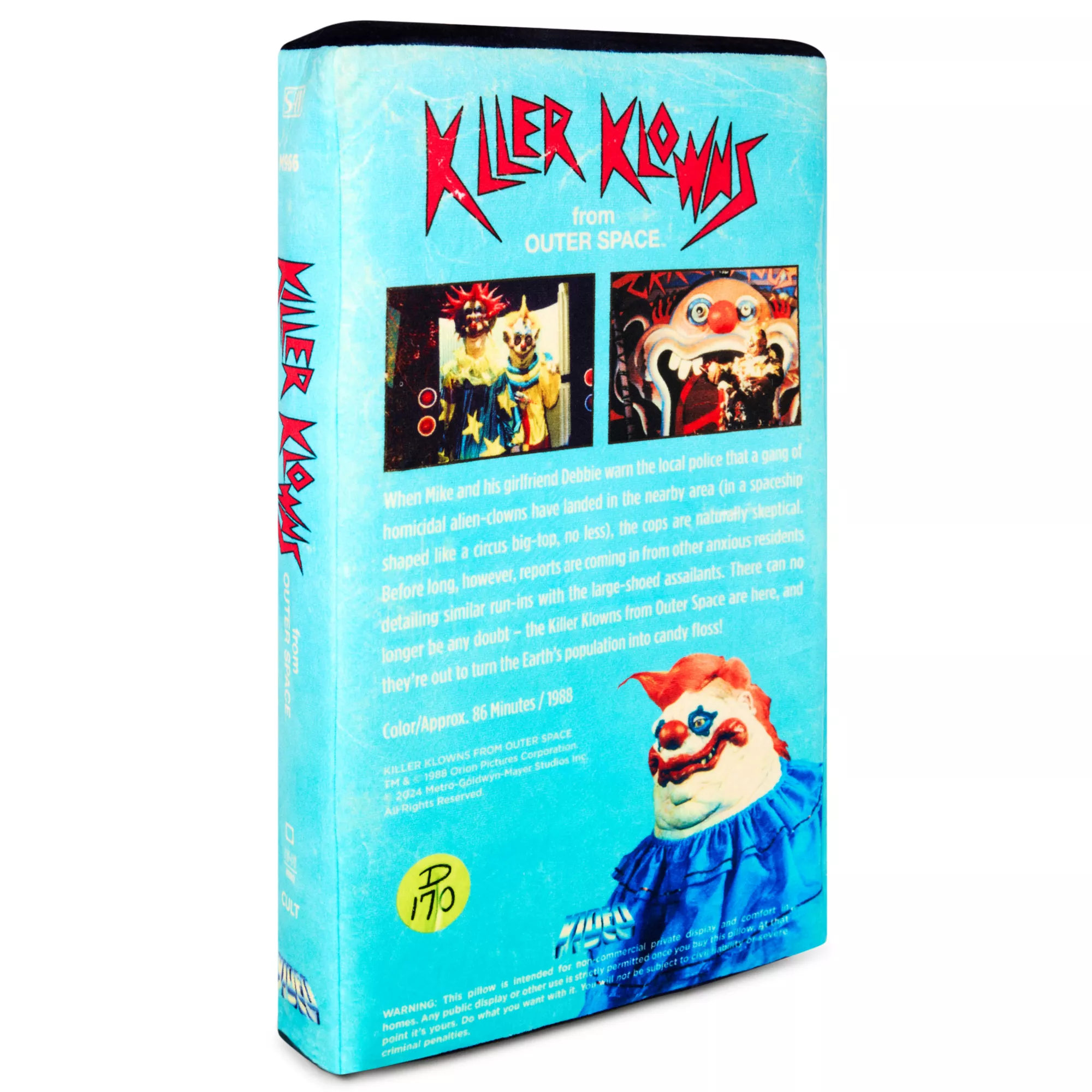 Killer Klowns from Outer Space VHS Pillow at Spencer's