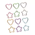 Multi-Pack Rainbow Heart and Star Hoops 12 Pack - 20 Gauge at Spencer's