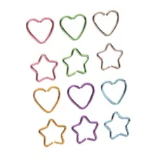 Multi-Pack Rainbow Heart and Star Hoops 12 Pack - 20 Gauge at Spencer's