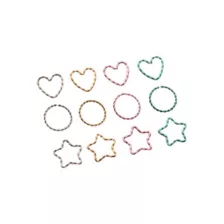 Multi-Pack Braided Heart Star and Circle Hoop Nose Rings 12 Pack - 20 Gauge at Spencer's