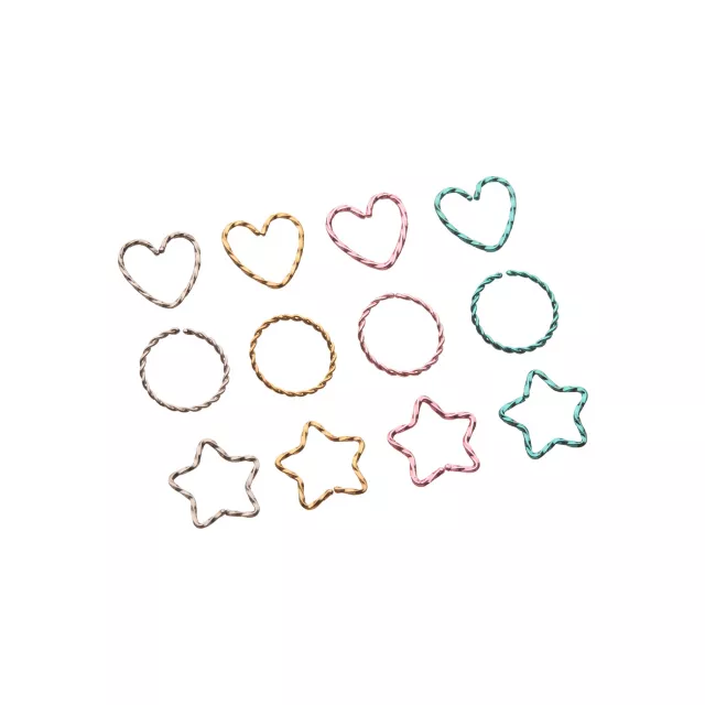 Multi-Pack Braided Heart Star and Circle Hoop Nose Rings 12 Pack - 20 Gauge at Spencer's