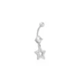 CZ Star Dangle Belly Ring - 14 Gauge at Spencer's