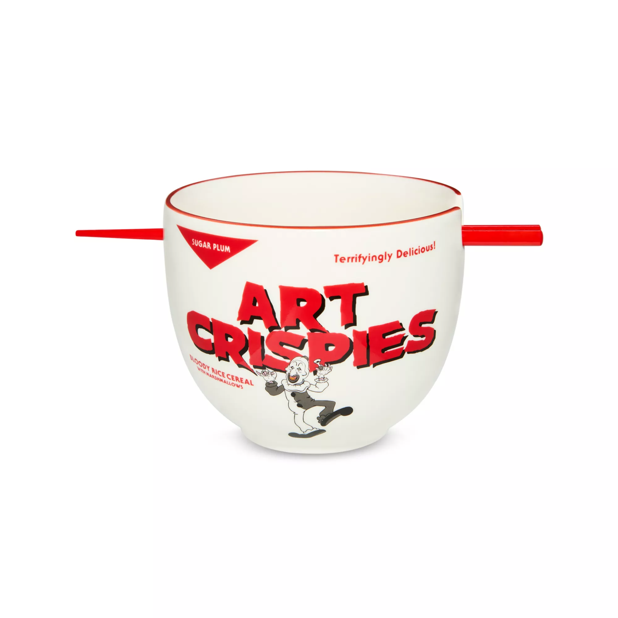 Terrifier Art Crispies Bowl with Chopsticks