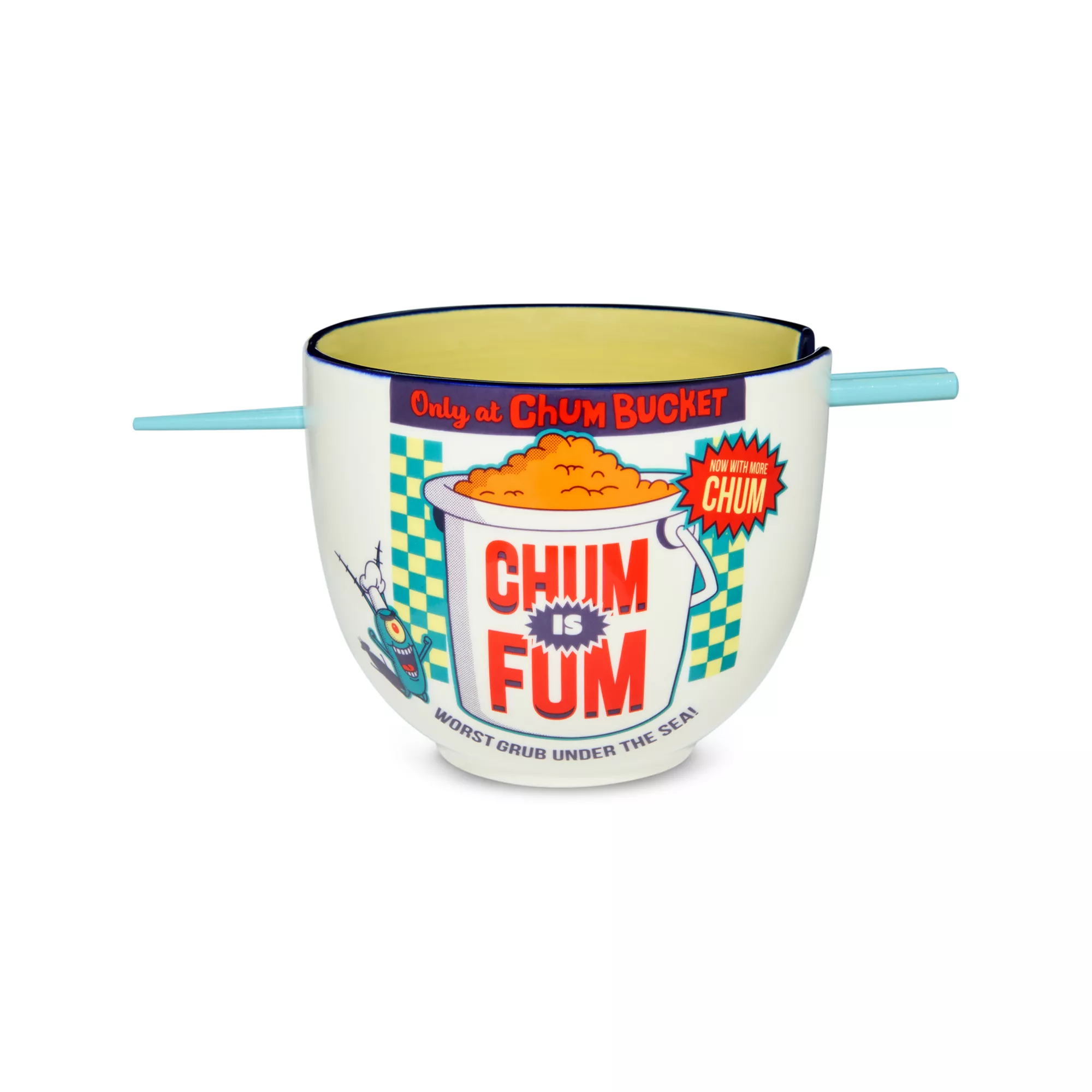 SpongeBob SquarePants Chum is Fum Bowl with Chopsticks at Spencer's