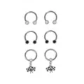 Multi-Pack CZ Racing Flag Horseshoe Septum Rings 6 Pack - 14 Gauge at Spencer's