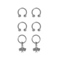 Multi-Pack CZ Racing Flag Horseshoe Septum Rings 6 Pack - 14 Gauge at Spencer's