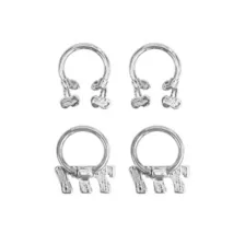 Multi-Pack CZ Red Casino Horseshoe Rings and Captive Rings 2 Pair - 14 Gauge at Spencer's