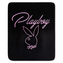 Playboy Bunny Logo Reversible Fleece Blanket at Spencer's