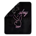 Playboy Bunny Logo Reversible Fleece Blanket at Spencer's