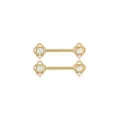 Goldtone CZ Flower Nipple Barbells - 16 Gauge at Spencer's