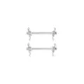 CZ Titanium Snake Nipple Barbells - 14 Gauge at Spencer's