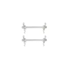 CZ Titanium Snake Nipple Barbells - 14 Gauge at Spencer's