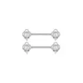 CZ Titanium Flower Nipple Barbell - 14 Gauge at Spencer's