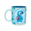 Lilo & Stitch Blue Floral Glitter Coffee Mug - 20 oz. at Spencer's