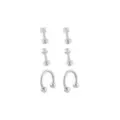 Multi-Pack CZ Titanium Labret and Horseshoe Rings 6 Pack - 16 Gauge at Spencer's