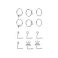 Multi-Pack Titanium Western Hoops and L-Bend Pins 12 Pack - 20 Gauge at Spencer's