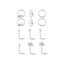 Multi-Pack Titanium Western Hoops and L-Bend Pins 12 Pack - 20 Gauge at Spencer's