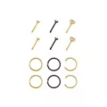 Multi-Pack Goldtone and Black Heart Nose Pins and Hoops 12 Pack - 20 Gauge at Spencer's