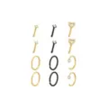 Multi-Pack Goldtone and Black Heart Nose Pins and Hoops 12 Pack - 20 Gauge at Spencer's