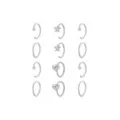 Multi-Pack CZ Celestial Hoop and Half Hoop Nose Rings 12 Pack - 20 Gauge at Spencer's
