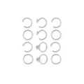 Multi-Pack CZ Celestial Hoop and Half Hoop Nose Rings 12 Pack - 20 Gauge at Spencer's