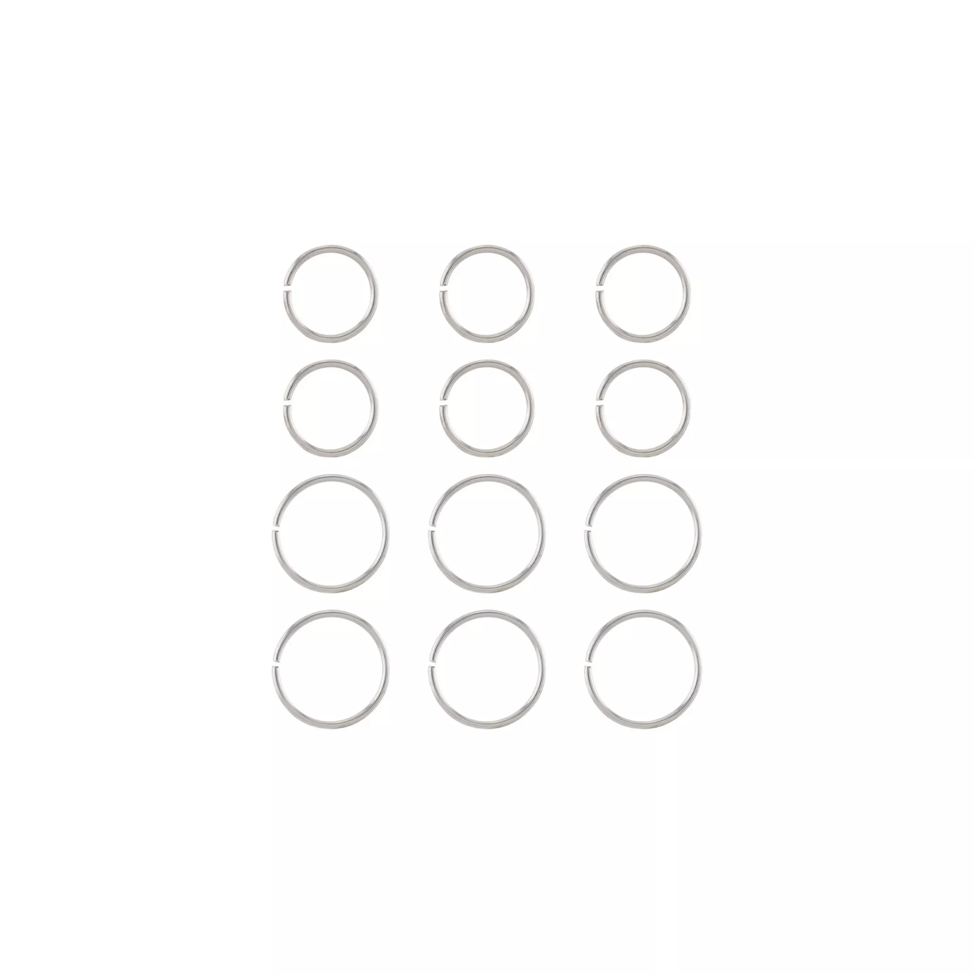 Multi-Pack Titanium 8-9mm Nose Hoop Rings 12 Pack - 20 Gauge at Spencer's