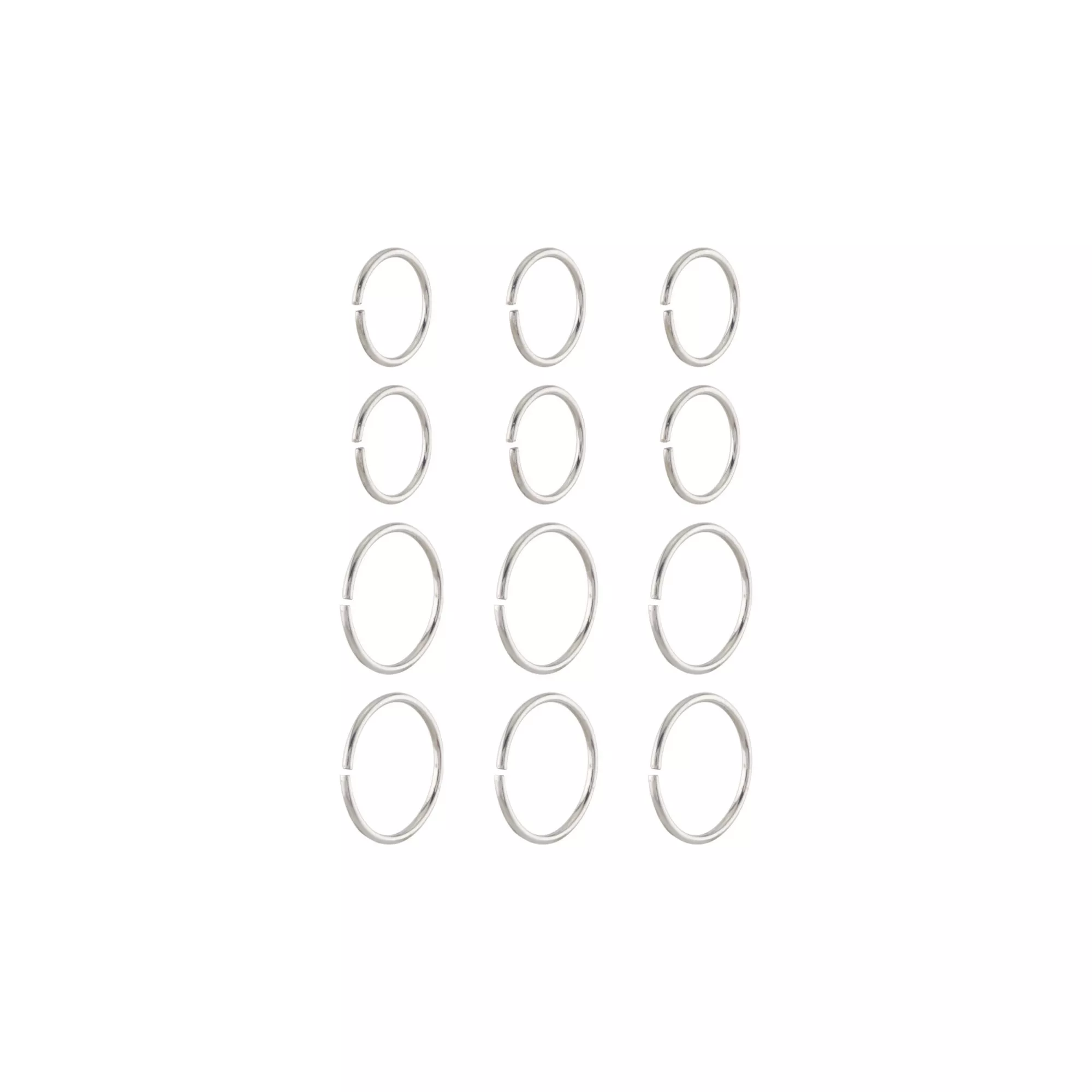 Multi-Pack Titanium 8-9mm Nose Hoop Rings 12 Pack - 20 Gauge at Spencer's