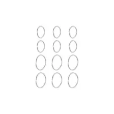 Multi-Pack Titanium 8-9mm Nose Hoop Rings 12 Pack - 20 Gauge at Spencer's