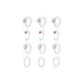 Multi-Pack Red CZ Spider Hoops and Half Hoop Nose Rings 12 Pack - 20 Gauge at Spencer's