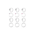 Multi-Pack Red CZ Spider Hoops and Half Hoop Nose Rings 12 Pack - 20 Gauge at Spencer's