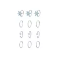 Multi-Pack Round CZ Flower Hoop and Half Hoop Nose Rings 12 Pack - 20 Gauge at Spencer's