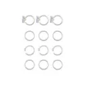 Multi-Pack Round CZ Flower Hoop and Half Hoop Nose Rings 12 Pack - 20 Gauge at Spencer's