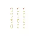 Multi-Pack Pink CZ Titanium Goldtoned Butterfly Nose Hoop Rings 12 Pack - 20 Gauge at Spencer's