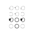 Multi-Pack CZ Butterfly and Mushroom Half Hoop Nose Rings 12 Pack - 20 Gauge at Spencer's