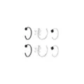 Multi-Pack Black CZ Titanium Skull Half Hoop Nose Rings 6 Pack - 22 Gauge at Spencer's