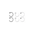 Multi-Pack Black CZ Titanium Skull Half Hoop Nose Rings 6 Pack - 22 Gauge at Spencer's