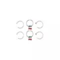 Multi-Pack CZ Titanium Cherry Nose Hoop Rings 6 Pack - 22 Gauge at Spencer's