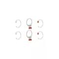 Multi-Pack CZ Titanium Cherry Nose Hoop Rings 6 Pack - 22 Gauge at Spencer's
