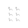 Multi-Pack CZ Titanium Cross Nose Screws 6 Pack - 20 Gauge at Spencer's