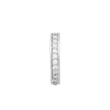 CZ Silver-Plated Titanium Hinged Bar Belly Ring - 14 Gauge at Spencer's